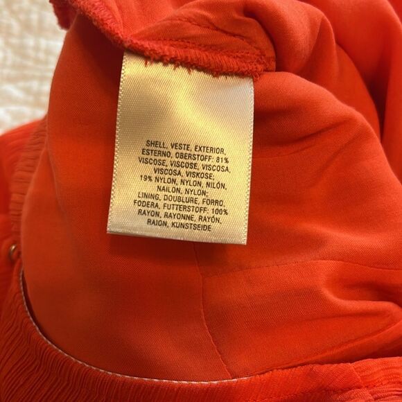 Anthropologie Abbey Belted Crop Wide Leg Jumpsuit Sunset Red Sz 6 Boho Summer - Picture 12 of 14